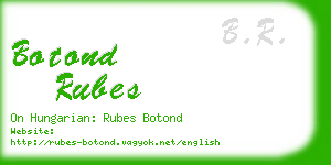 botond rubes business card